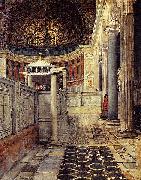 Laura Theresa Alma-Tadema Interno della chiesa di San Clemente painting